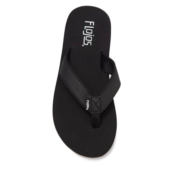 FLOJOS Brody Flip Flops Black Little Kids - Picture 2 of 7